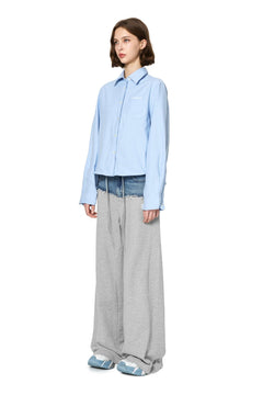 Blue Casual Design Shirt - ANN ANDELMAN