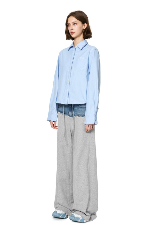 Blue Casual Design Shirt - ANN ANDELMAN