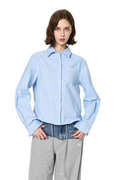 Blue Casual Design Shirt - ANN ANDELMAN