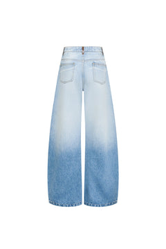 Blue Curved Jeans - ANN ANDELMAN