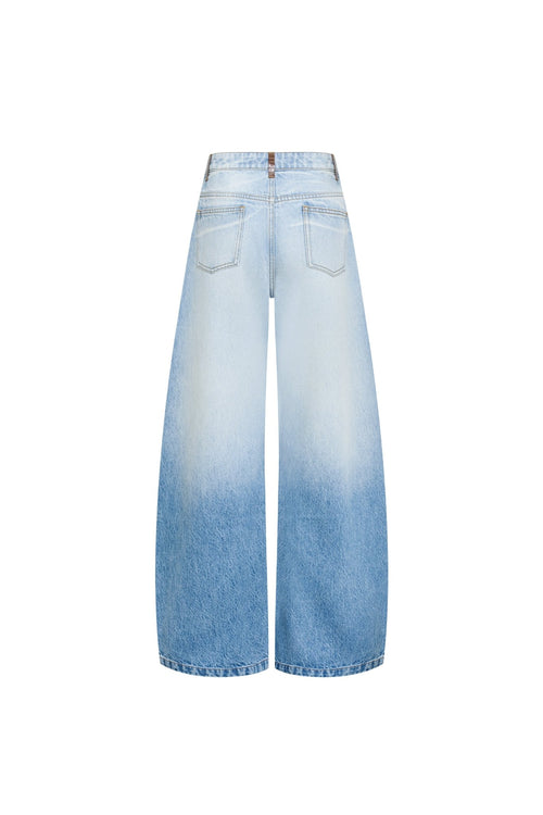 Blue Curved Jeans - ANN ANDELMAN