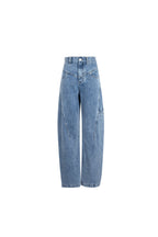 Blue Curved Shape Jeans - ANN ANDELMAN