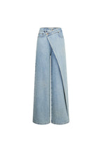 Blue Deconstructed Panel Loose Straight Jeans - ANN ANDELMAN