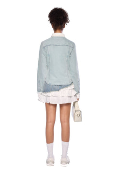 Blue Denim Deconstructed Cake Skirt - ANN ANDELMAN