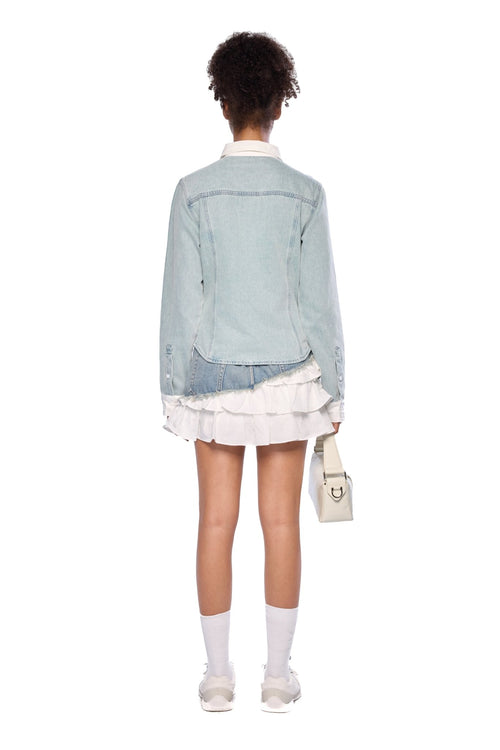 Blue Denim Deconstructed Cake Skirt - ANN ANDELMAN