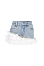 Blue Denim Deconstructed Cake Skirt - ANN ANDELMAN