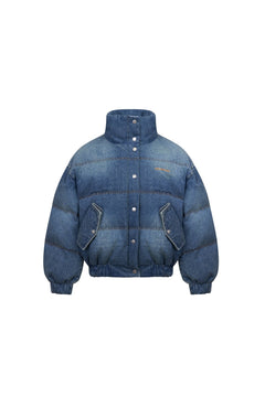 Blue Denim Down Jacket - ANN ANDELMAN