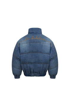 Blue Denim Down Jacket - ANN ANDELMAN
