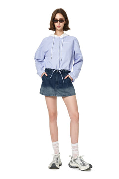 Blue Denim Skort - ANN ANDELMAN