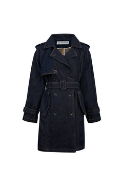 Blue Denim Trench Coat - ANN ANDELMAN