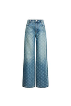 Blue Diamond - patterned Gradient Jeans - ANN ANDELMAN