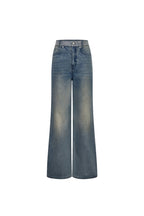 Blue Diamond Waistband Wide Flared Jeans - ANN ANDELMAN