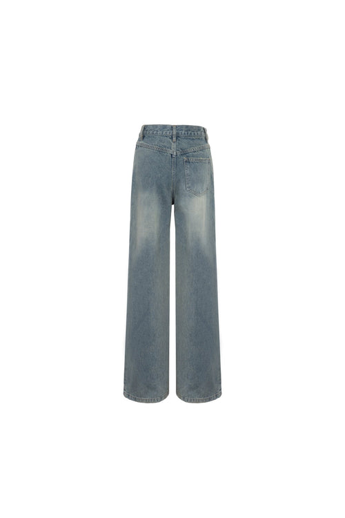 Blue Folded Jeans - ANN ANDELMAN