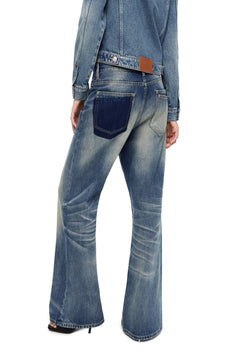 Blue Gradient Distressed Straight - Leg Jeans - ANN ANDELMAN