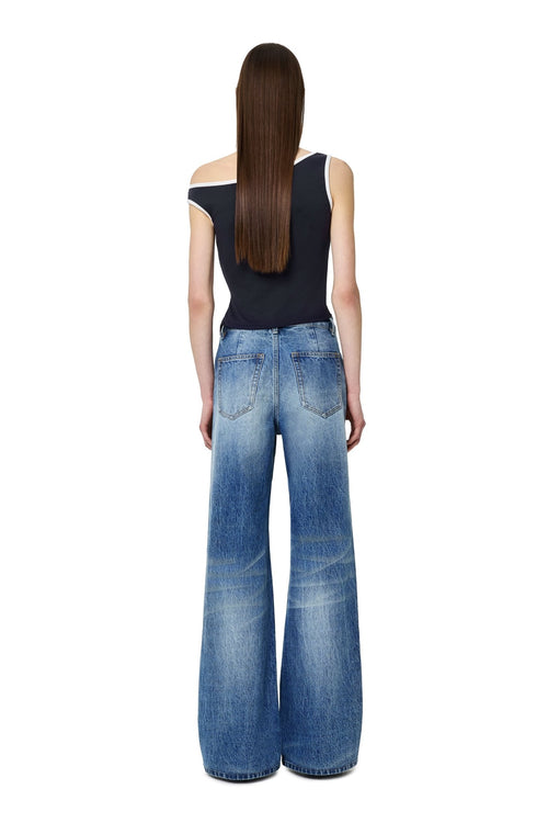 Blue Hand - whiskered Straight Leg Jeans - ANN ANDELMAN
