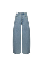 Blue High - waisted Jeans With Sparkling Rhinestones - ANN ANDELMAN