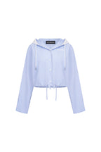 Blue Hooded Plaid Shirt - ANN ANDELMAN