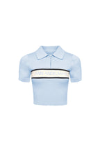 Blue Knitted Polo Shirt - ANN ANDELMAN