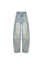 Blue Loose - fitting Washed Balloon Pants - ANN ANDELMAN