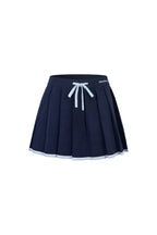 Blue Patchwork Knit Midi Skirt - ANN ANDELMAN