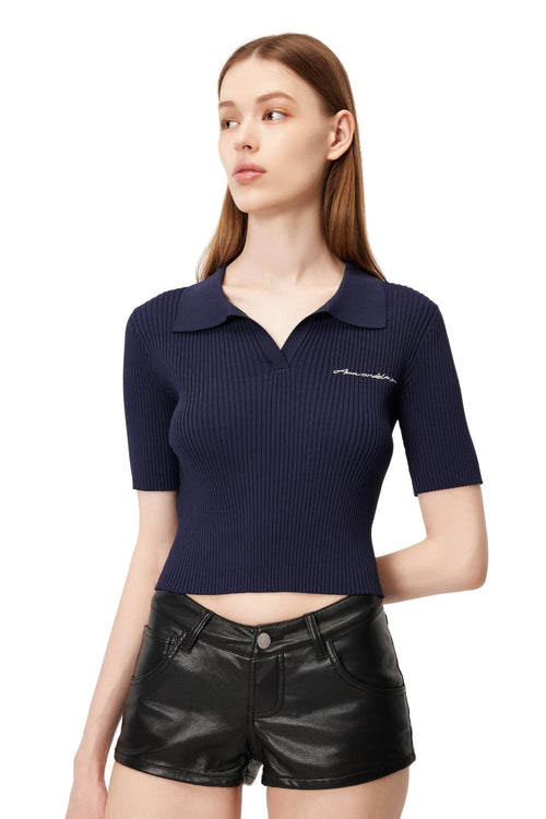 Blue Polo Shirt - ANN ANDELMAN