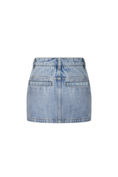 Blue Rhinestone Denim Skorts - ANN ANDELMAN