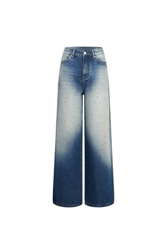 Blue Rhinestone Jeans - ANN ANDELMAN