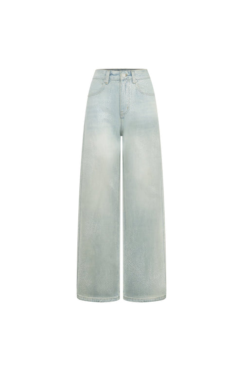 Blue Rhinestone Jeans - ANN ANDELMAN