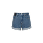 Blue Rolled - edge Denim Shorts - ANN ANDELMAN