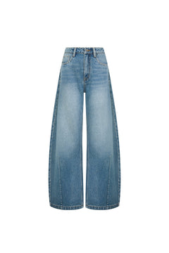 Blue Studded Scimitar Jeans - ANN ANDELMAN