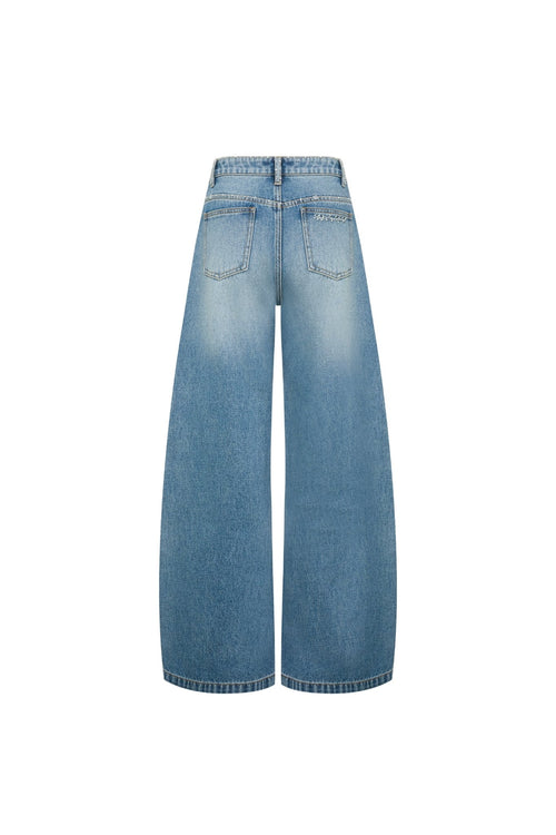 Blue Studded Scimitar Jeans - ANN ANDELMAN