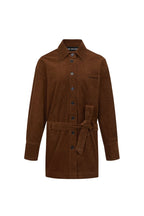 Brown Corduroy Long Shirt - ANN ANDELMAN