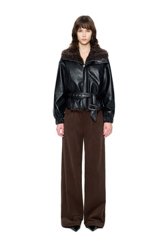 Brown Corduroy Straight-leg Trousers - ANN ANDELMAN