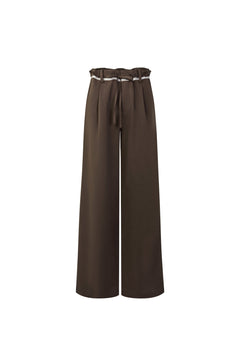 Brown Drawstring Trousers - ANN ANDELMAN