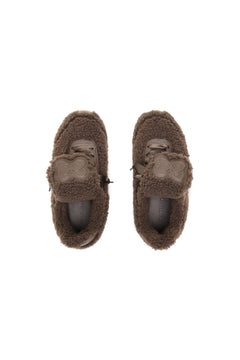 Brown Furry Birkenstocks - ANN ANDELMAN