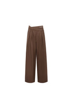 Brown Misaligned Straight - leg Tailored Suit Pants - ANN ANDELMAN