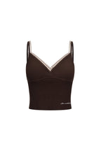 Brown Patchwork Wool Camisole - ANN ANDELMAN