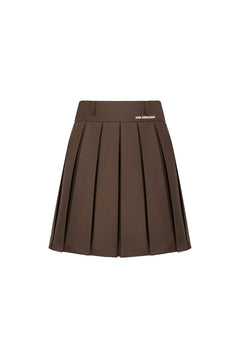 Brown Pleated Midi Skirt - ANN ANDELMAN