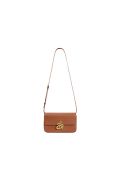 Brown Single - piece Flap Logo Bag - ANN ANDELMAN