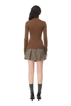 Brown Wool Sweater - ANN ANDELMAN