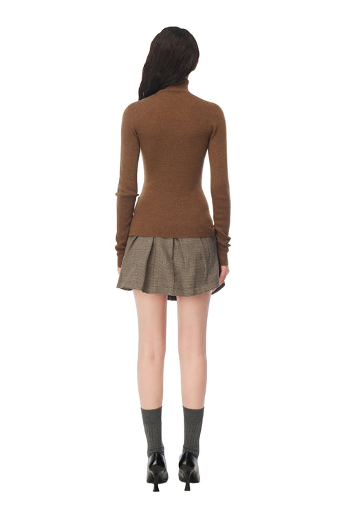 Brown Wool Sweater - ANN ANDELMAN