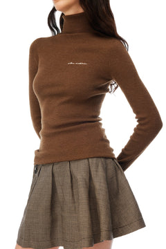 Brown Wool Sweater - ANN ANDELMAN