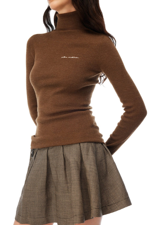 Brown Wool Sweater - ANN ANDELMAN