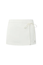 Champagne-colored Acetate Bow Skort - ANN ANDELMAN