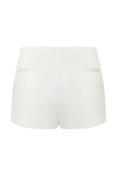 Champagne-colored Acetate Bow Skort - ANN ANDELMAN