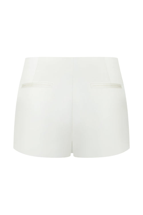 Champagne-colored Acetate Bow Skort - ANN ANDELMAN