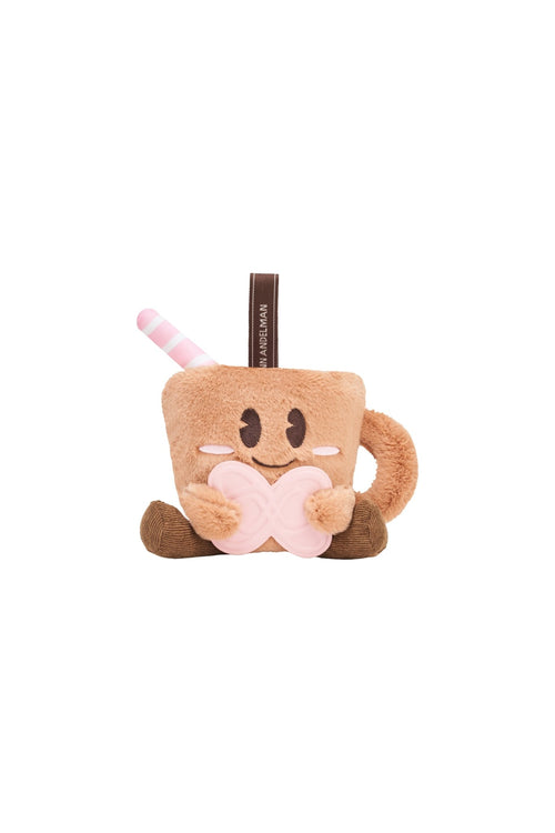 Coffee - colored ANN Cafe Bag Charm Large - ANN ANDELMAN