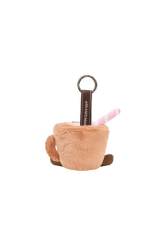 Coffee - colored ANN Cafe Bag Charm Small - ANN ANDELMAN