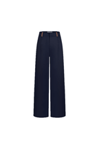 Dark Blue Leather Jeans - ANN ANDELMAN