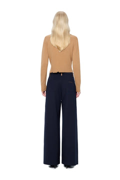 Dark Blue Leather Jeans - ANN ANDELMAN